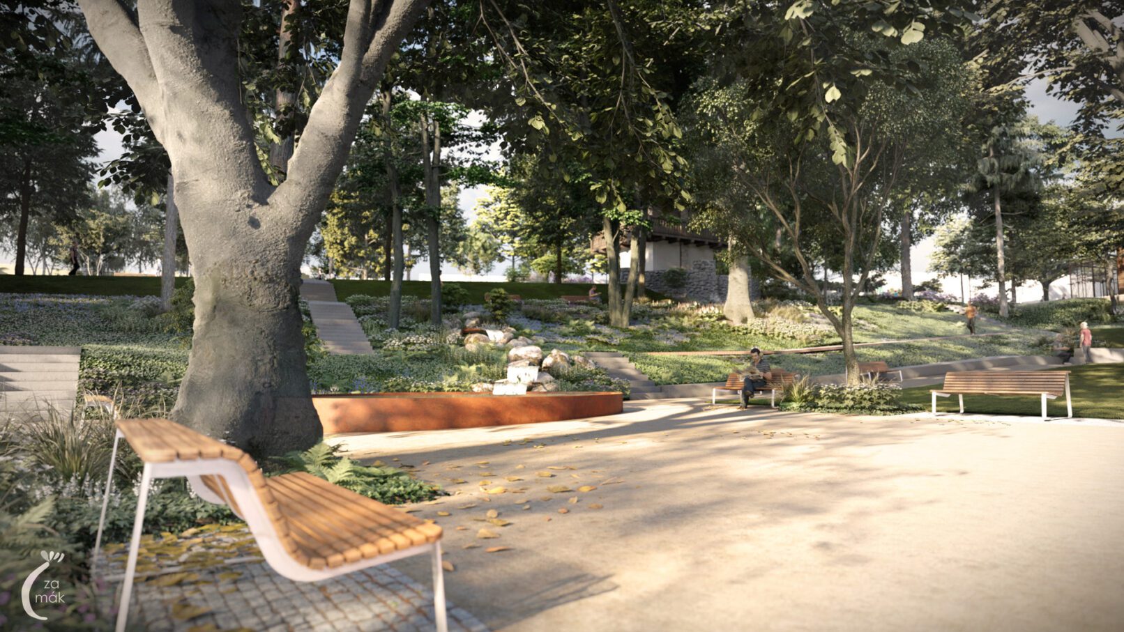 vodní prvek Děkanská zahrada