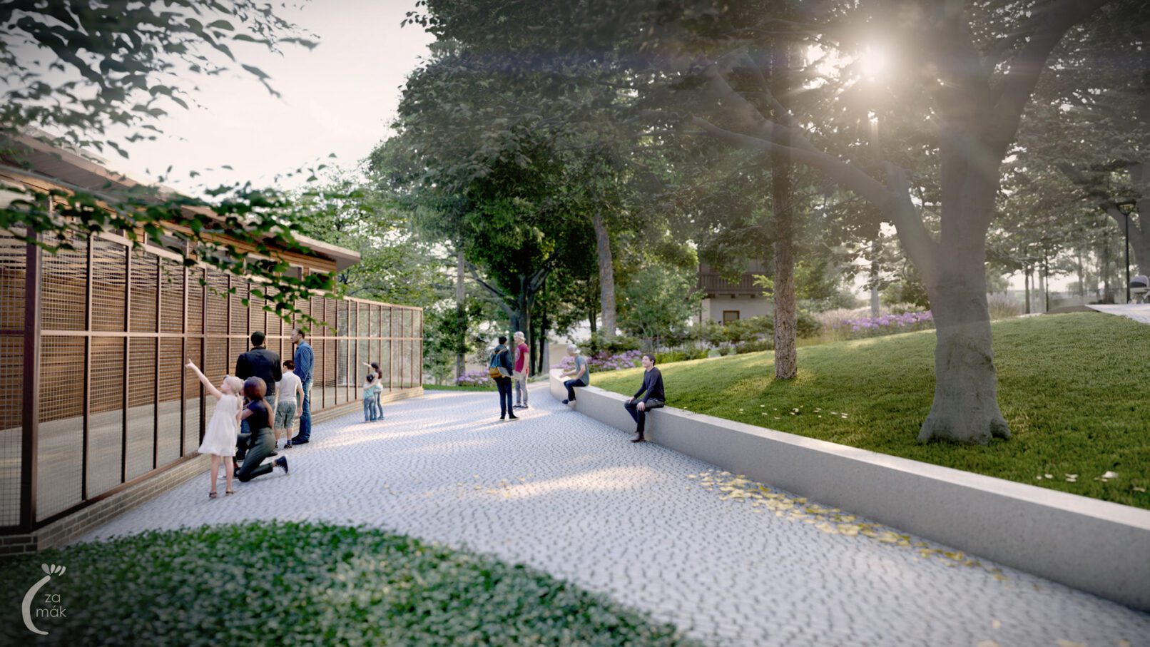 Voliéra v Děkanské zahradě v Pelhřimově