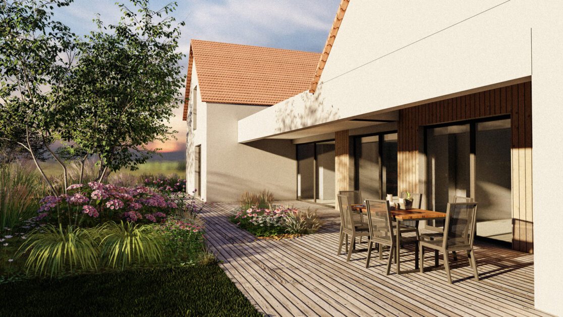 pobytová terasa na zahradě