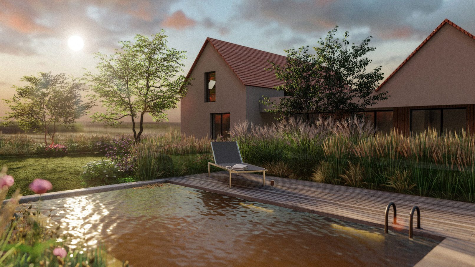 bazén u rodinného domu