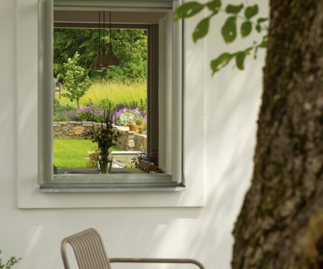 zahrada s ořešákem