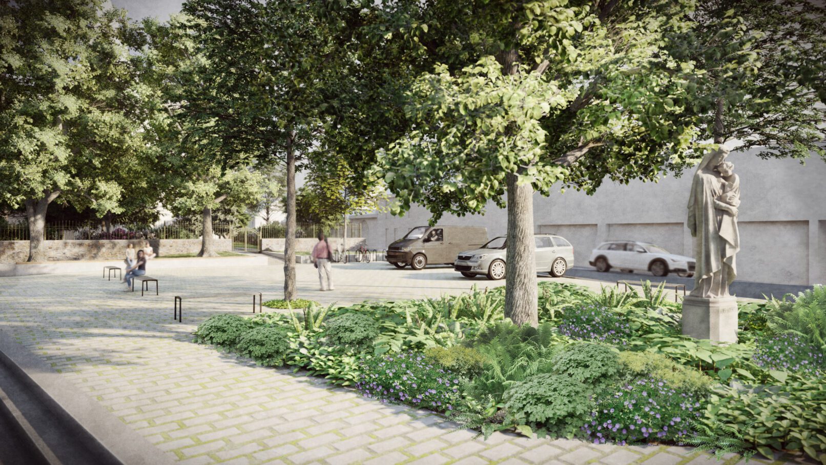 architektonická studie náměstí Bohdalov