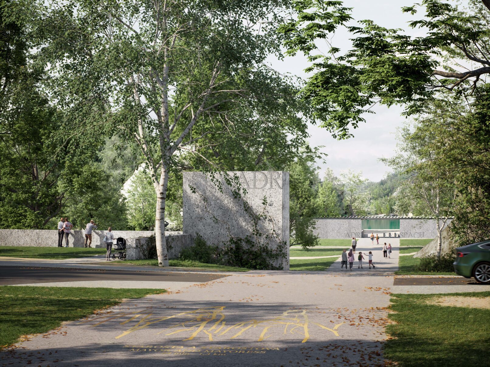 Návrh vstupního areálu Adršpašské skály – hlavní linie do skal