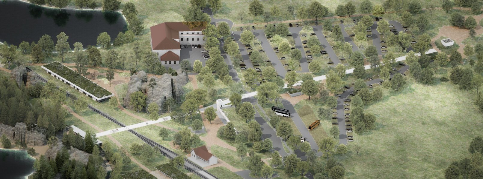 Návrh vstupního areálu Adršpašské skály – celkový pohled