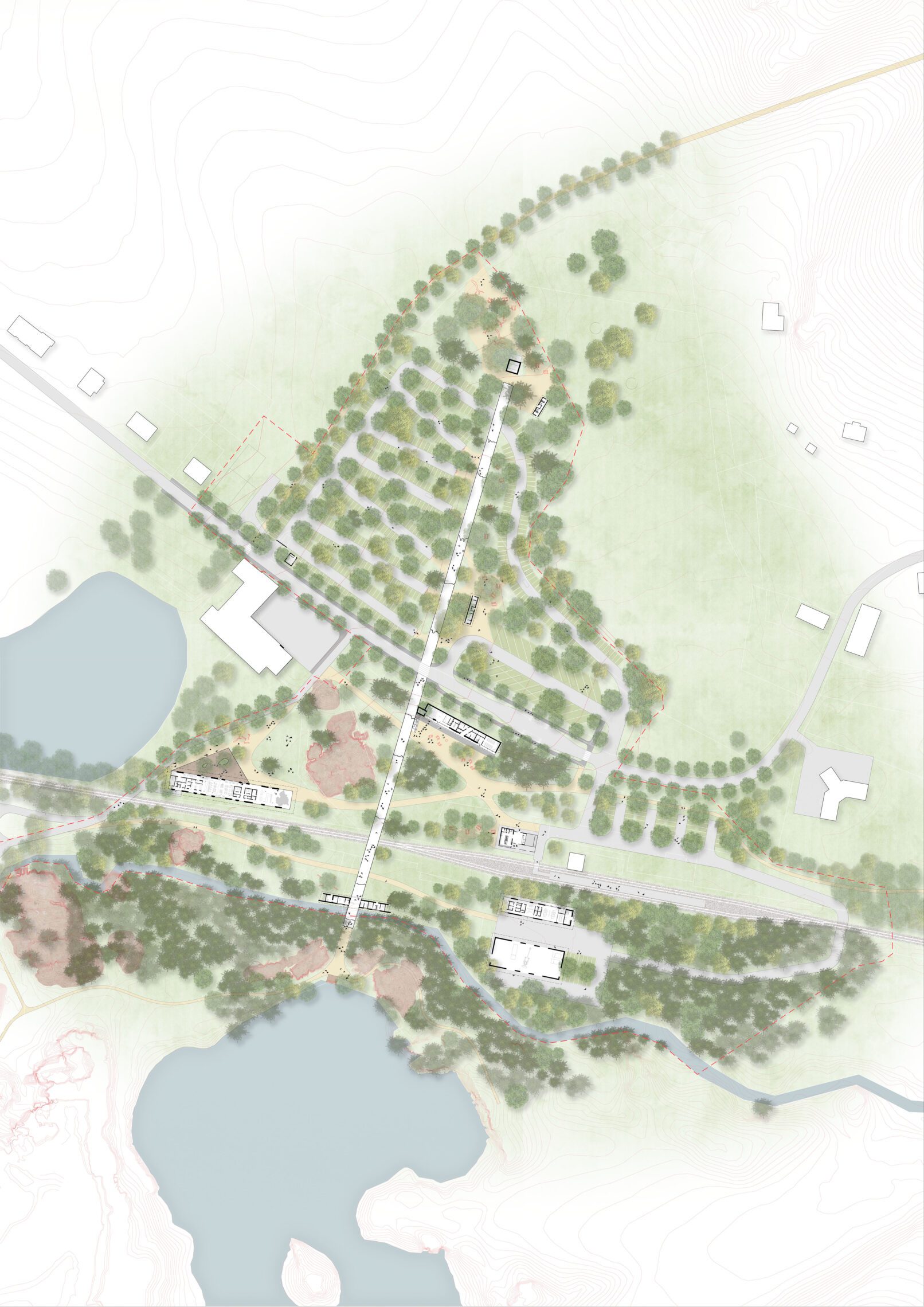 Návrh vstupního areálu Adršpašské skály – situace