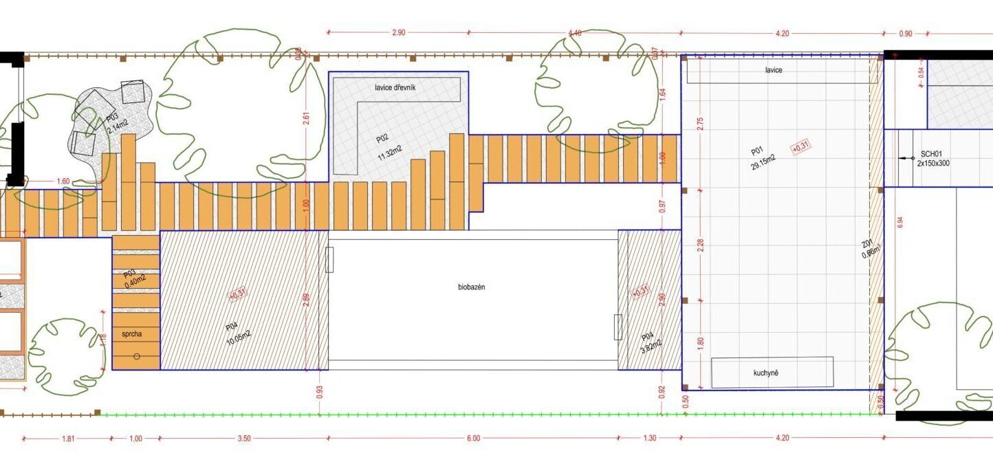Co nabízíme - plán zpevněných ploch z prováděcí dokumentace